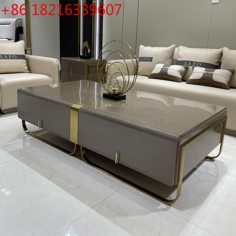 Office Furniture Hong Kong - 가벼운 럭셔리 원목 롱 커피 테이블