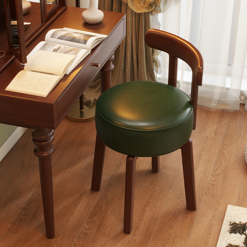 Office Furniture Desk - 원목 회전 화장 의자, 가죽 쿠션,