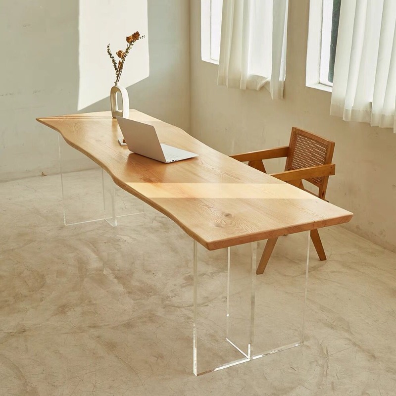 북유럽 단단한 나무 아크릴 플로팅 테이블 현대 간단한  - Office Furniture Desk 리뷰 및 가격
