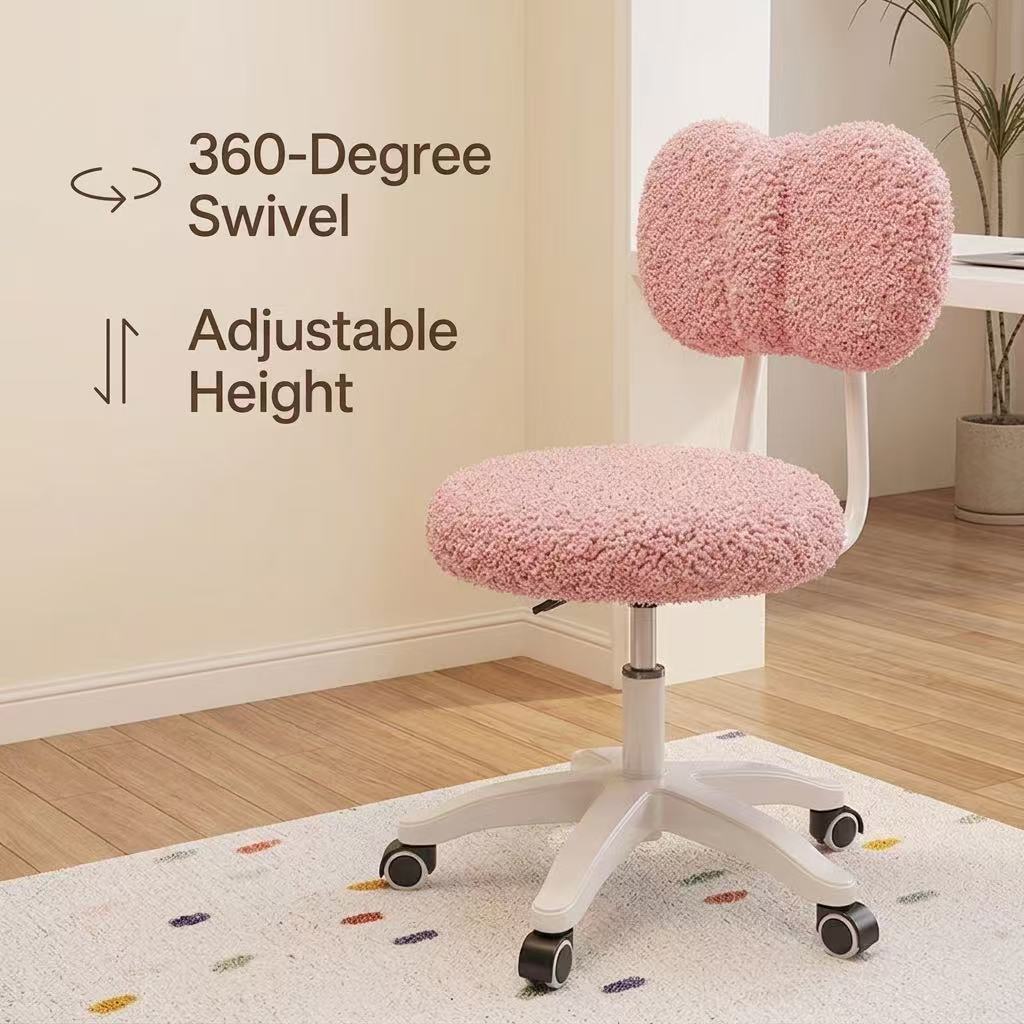 귀여운 부클 회전식 사무실 의자 360 °   회전식  - Office Furniture Desk 리뷰 및 가격