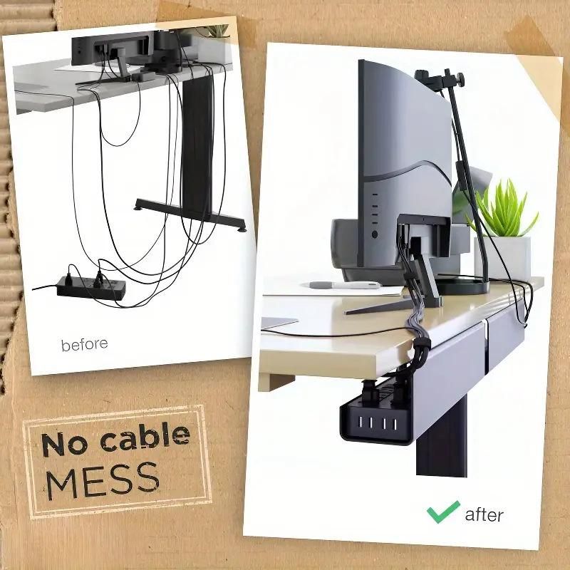 40cm 펀치 프리 케이블 정리기 책상 아래 PVC 와 - Cable Tray Under Desk 리뷰 및 가격