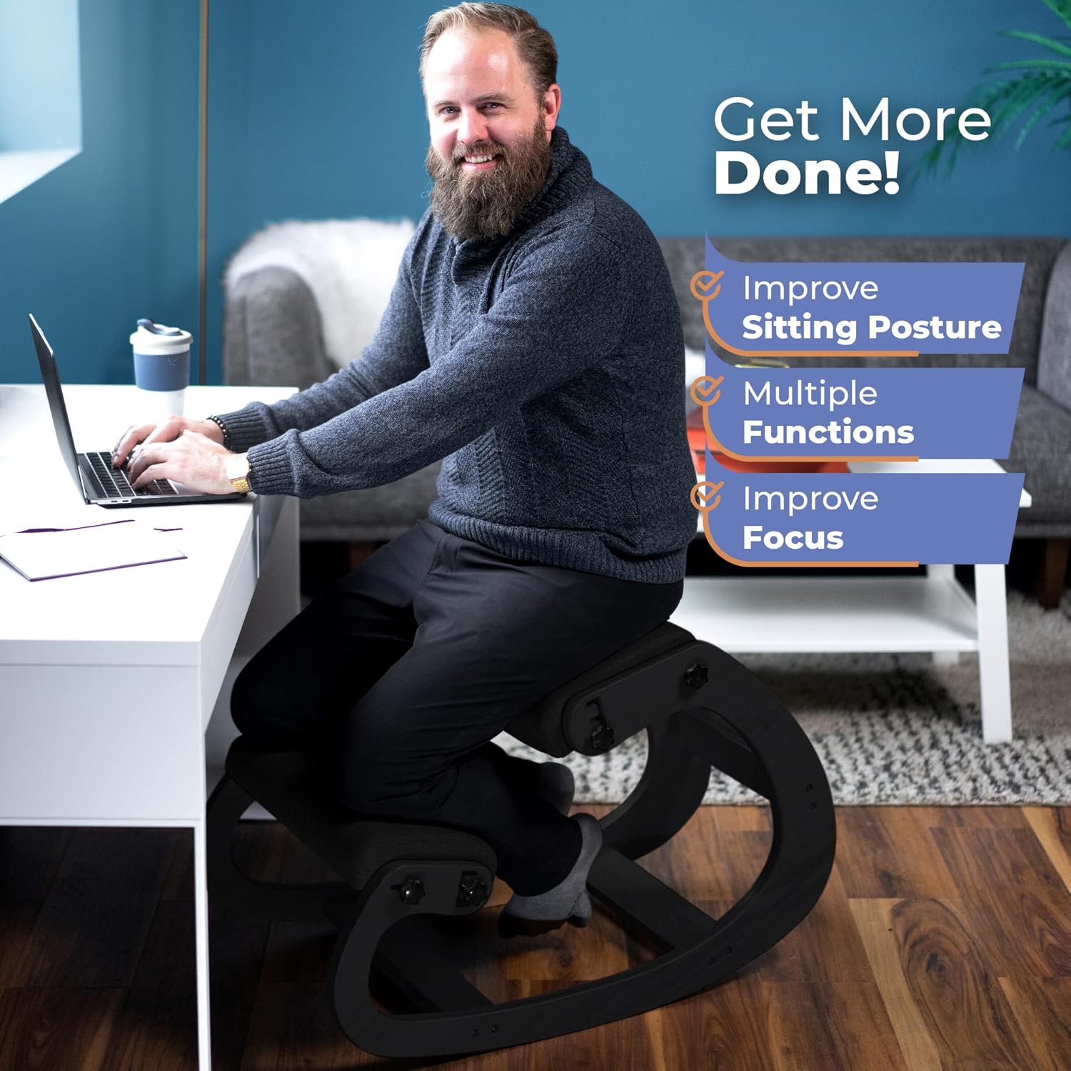 인체공학적 원목 무릎꿇이 의자, 조절 가능한 사무실 스 - Office Furniture Desk 리뷰 및 가격