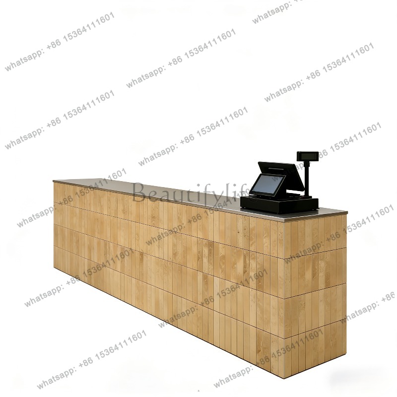 베스트셀러 프렌치 레트로 트래버틴 질감의 리셉션 카운터 - Office Furniture Store 리뷰 및 가격
