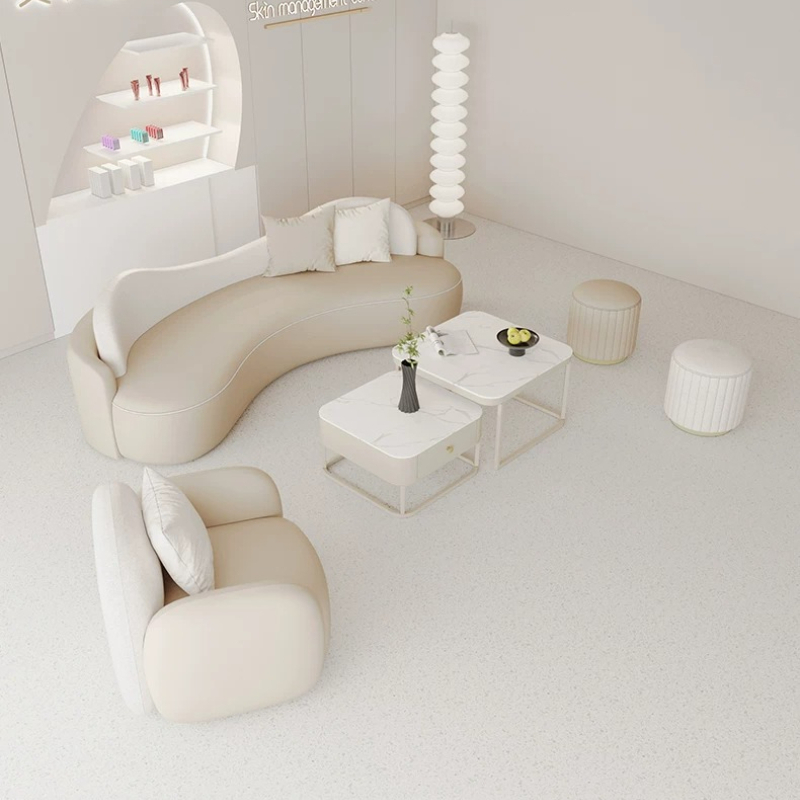 북유럽 크림 스타일 뷰티 살롱 리셉션 소파 현대 호텔  - Office Furniture Store 리뷰 및 가격